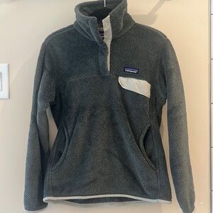 Patagonia fleece, Small, Grey and beige